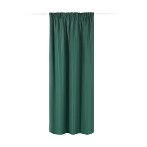JEMIDI Vorhang blickdicht 140x250cm - Gardine mit Kräuselband Universalband - 100% Polyester Schal lang für Wohnzimmer Schlafzimmer - grün