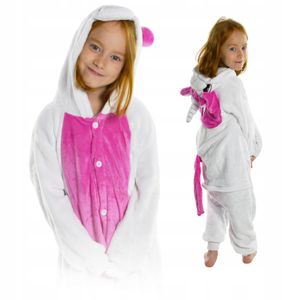 ZOLTA Detské kostýmy Cosplay Onesie Ružový jednorožec M veľkosť Kombinézy Pyžamo Dievčatá Chlapci Halloween kostým