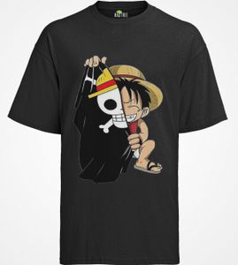Pánské organické tričko One Piece Anime Ruffy Kid Kid Luffy Pirates Otaku Manga Flag