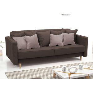 Schlafsofa Sofa Couch Klik-Klak-System Schlaffunktion Bettkasten Shaggy 8+3 (Niko)