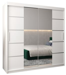 Kleiderschrank, Schiebetürenschrank Schlafzimmer, Schrank mit Spiegel VERONA 4 200 cm