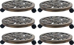 Pflanzenroller 6 Stk. Bronze 38 cm Kunststoff