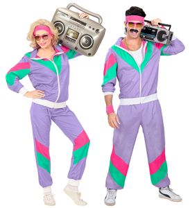 Unisex Retro 80 er Jahre Trainingsanzug - Jogginganzug - Mottoparty - Karneval M - 175-182cm