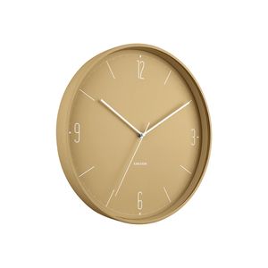 Karlsson - Wanduhr Zahlen & Linien - Ockergelb