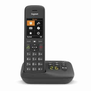Gigaset C575A Festnetz Telefon schwarz mit Anrufbeantworter