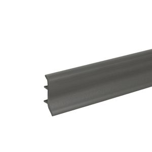 Sockelleiste Fußleiste mit Kabelkanal 19 x 48 mm Grau Kunststoff Clipbefestigung