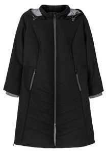 sheego Damen Große Größen Steppmantel mit abzippbarer Kapuze und Kontrastdetails Steppmantel Citywear klassisch - unifarben sheego Damen Große Größen Steppmantel mit abzippbarer Kapuze und Kontrastdetails Steppmantel Citywear klassisch - unifarben