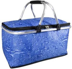 Einkaufskorb Conny mit verstärktem Griff faltbar  Picknick-Korb klappbar  Einkaufstasche für unterwegs mit Thermo- Isolierung  handlich und abwaschbar