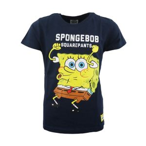 Spongebob Schwammkopf Kinder kurzarm T-Shirt – Schwarz / 134