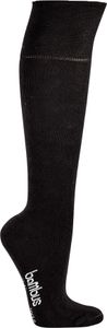 FussFreunde 4 Paar superweiche Bambus-Kniestrümpfe mit Polstersohle für Damen & Herren, Schwarz, Größe 39-42