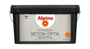 Alpina Innenfarbe Beton-Optik 3 L Basis und 1 L Finish, matt