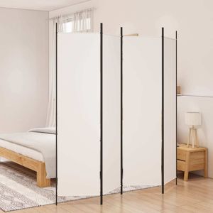 vidaXL 4-częściowy parawan biały 200x200 cm tkanina vidaXL 4-częściowy parawan biały 200x200 cm tkanina