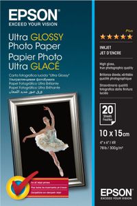 Epson Ultra Glossy Photo Paper 10x15 cm, 20 Bl., 300 g S 041926