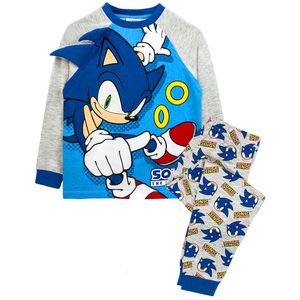 Sonic The Hedgehog - "Spikes" Schlafanzug für Kinder NS5776 (128) (Grau/Blau)