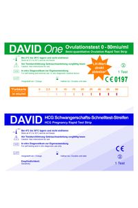 David One 30 Ovulationstest 0-80 miu/ml + 5 Schwangerschaftstest Streifen
