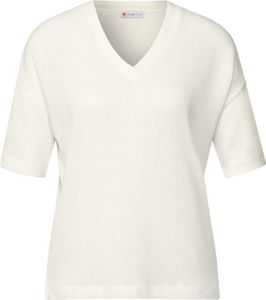 LTD QR v-neck knit look shirt 10108 off white Größe 42
