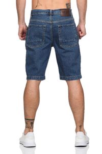Herren 3/4 kurze-Hose Jeans Short Bermuda Capri;  Blau-Hell/42