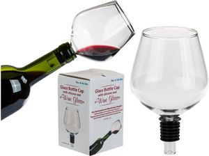 Flaschenaufsatz Weinflasche Weinglas Flaschenverschluss Glas mit Silikondichtung 1 Stück