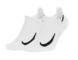NIKE Nike Multiplier Running No-Show-Laufsocken WHITE/BLACK L