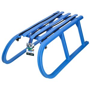 KOTARBAU® Kinderschlitten mit Zugseil 30 x 60 x 20 cm Blau Schneerutscher Erwachsene Plastik Schlitten Kinder