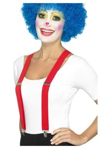 Kostüm Zubehör Clown Hosenträger Rot Karneval Fasching