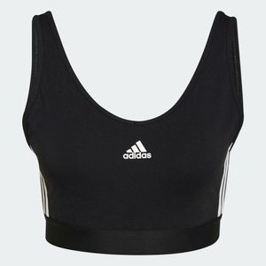 Stanik sportowy damski adidas Essentials 3-Stripes czarny GS1343 - L