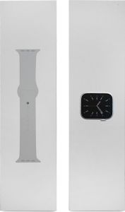 Apple WATCH Series 6 44mm GPS+Cellular Edelstahlgehäuse Silber Sportarmband Weiß