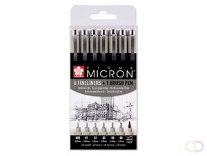 Sakura Pigma Micron Fineliner Technická pera Black 7 ks