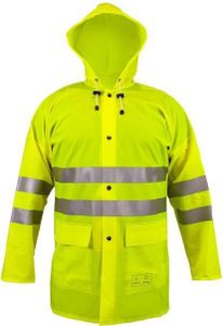PROS Reflektierende Regenjacke 1101 Jacke WASSERSCHUTZJACKE Wasserdicht Arbeitsjacke Gelb, 48