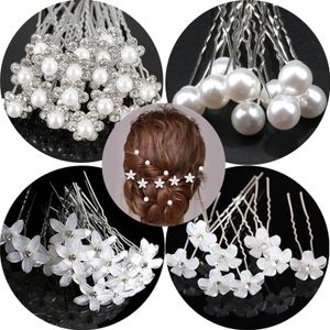 20 Stück Perlen-Haarnadeln, Braut-Haarnadeln, Hochzeits-Haarnadeln, Blumen-Haarnadeln für Frauen, Hochzeit, Brautjungfer, Haar-Accessoires für Frauen und Mädchen, Hochzeit, Ball