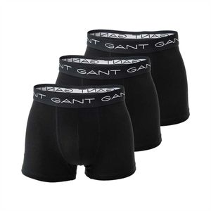 Pánské boxerky GANT, 3-pack - trenýrky, bavlna, strečová, černá M