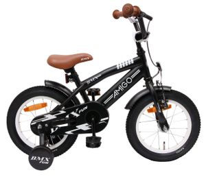 Ridgeyard Jungenfahrrad 14 Zoll Kinderfahrrad Fahrrad Bike mit Stützräder orange 