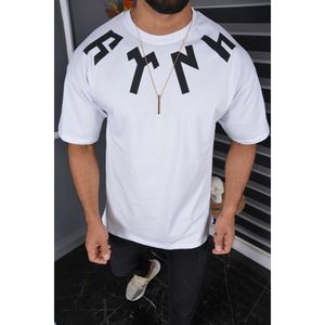 Megaman Oversize Herren T-Shirt Basic Shirt Tee Longshirt  Kurzarm Fashion TS-8900 L Weiß