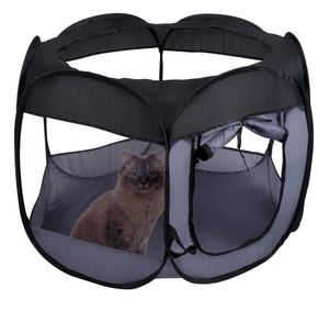 maxxpro Faltbarer Hundelaufställe - Ø100 x 75 CM - Hundebox - Reiskäfig - Große Haustiere - Schwarz - Nylon