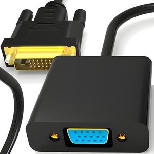 Prevodník DVI na VGA Prevodník 26cm DVI-D 24+1 VGA Podpora 1920x1200 1080p 60Hz VGA adaptér samec samica Digitálny analógový PC grafické karty Herný notebook Retoo