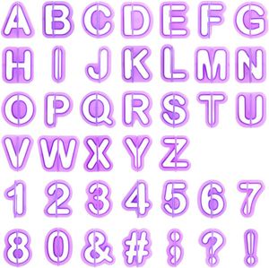 40tlg Ausstecher Buchstaben Fondant Ausstechformen Alphabet Zahlen Zeichensetzung Tortendeko