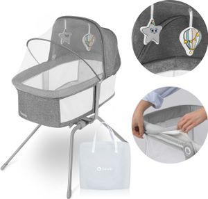 Lionelo Reisebett Malin von der Geburt bis 9kg, LockGuard Schutz bietet Schutz gegen Falten, Campingbett, Wachstumsbett - Grau Lionelo Reisebett Malin von der Geburt bis 9kg, LockGuard Schutz bietet Schutz gegen Falten, Campingbett, Wachstumsbett - Grau