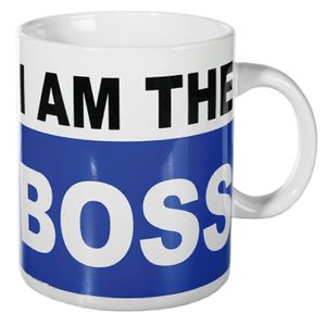 XL 750 ml Tasse I am The Boss Kaffeetasse Kaffeebecher Büro Chef Jumbotasse Mug
