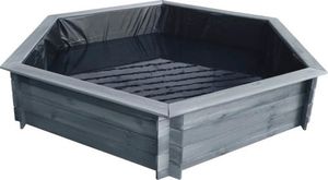 Hochteich promadino Miniteich 6eck-Hochteich , grau mit Teichfolie 222 x 192 x 40 cm