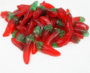 Fruchtgummi Hot Chili Peppers Schoten fruchtig süß Größe L 1000g
