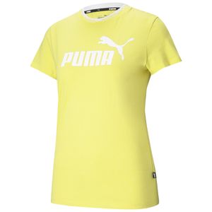 PUMA Damen Amplified Graphic Tee Shirt / T-Shirt Sportshirt Trainingsshirt, Größe:M / 38, Farbe:Gelb (Celandine)