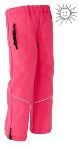 Detské letné softshellové nepremokavé nohavice ružové - 116