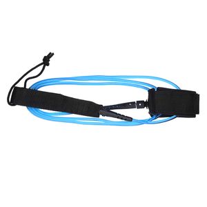 TPU 6ft kotníkové vodítko 5,5 mm, surfovací vodítko s dvojitými otočnými kolečky, pro paddle board, průhledné modré jádro