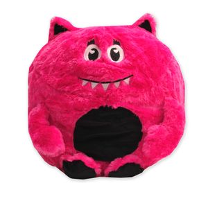 Monster Kuschelkissen Plüsch Kinder Kissen in Pink Dekokissen mit Füllung ca. 45 cm Autokissen