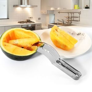 Edelstahl Schneller Melonenschneider Wassermelone Messer Küche Obstschneider