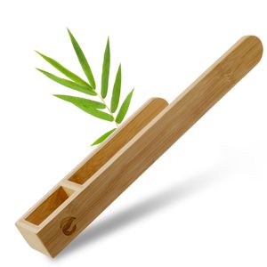 ECENCE 1x Handtuchhalter Holz ohne Bohren Handtuchstange Badetuchhalter Bambus Natur selbstklebend