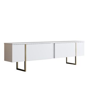 MOB, TV stolík/skrinka - Luxi (biela)
