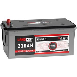 Langzeit AGM Batterie 230AH 12V Solarbatterie Akku Wohnmobil Batterie Bootsbatterie