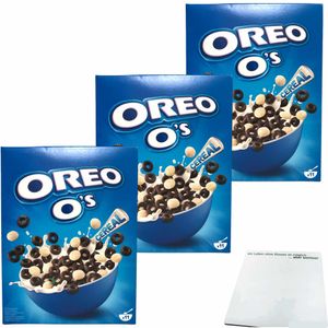 Oreo O's Cereal 3er Pack (3x350g Packung) + usy Block