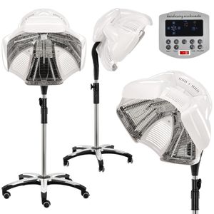 Infrarot-Trockenhaube Calissimo 908 WEIß mit Stativ- stärkt die Haarpflegebehandlung zum Wiederaufbau einer Färbung und Locken Infrarot-Trockenhaube Calissimo 908 WEIß mit Stativ- stärkt die Haarpflegebehandlung zum Wiederaufbau einer Färbung und Locken